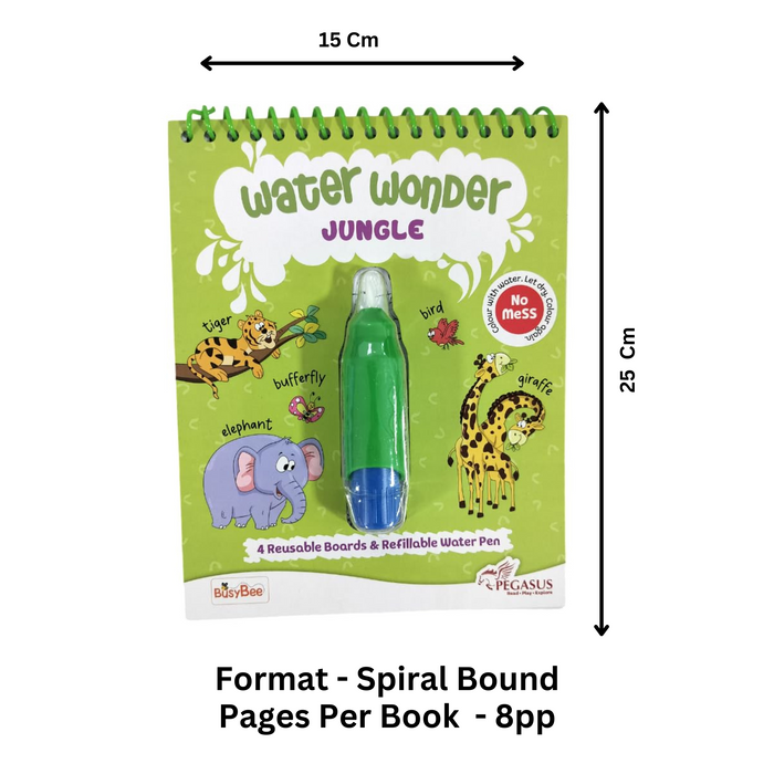 Water Wonder - Jungle (Reusable Magic Water Coloring Book )