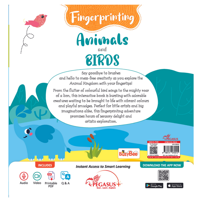 Fingerprinting - Animals & Birds - Colouring Books