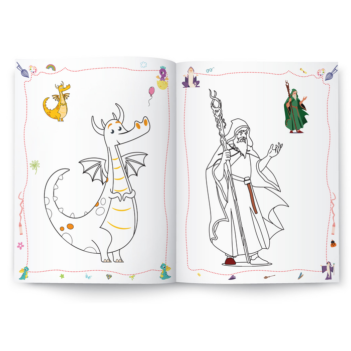 Colouring Books - Dragons, Wizards & Witches