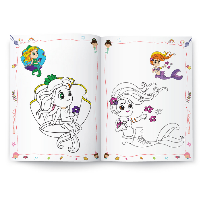 Colouring Books - Mermaids and Ocean Friends