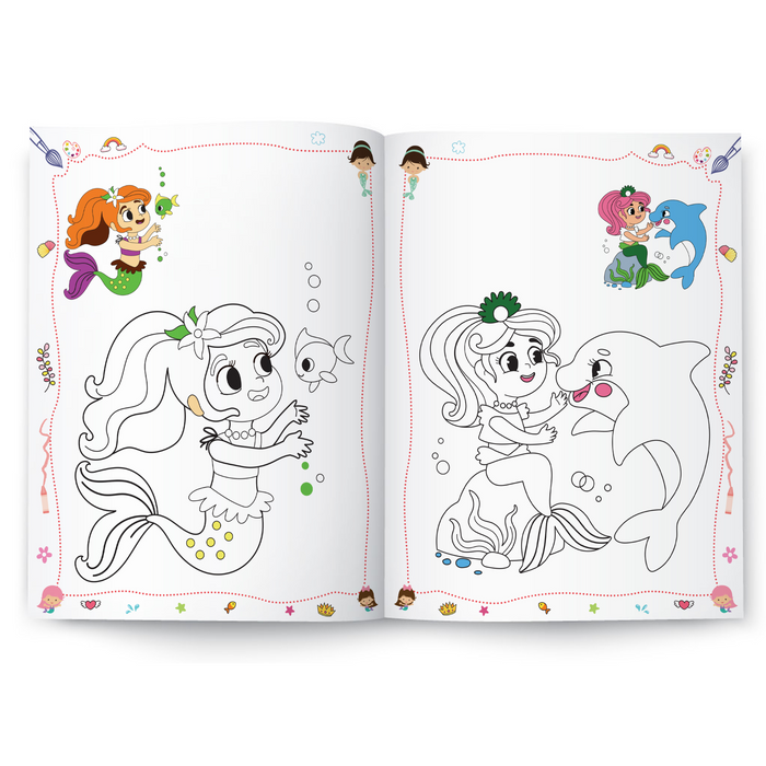 Colouring Books - Mermaids and Ocean Friends