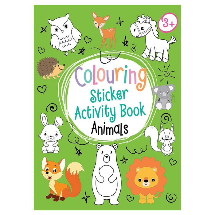 Animals Colouring Neon Sticker Activity Book
