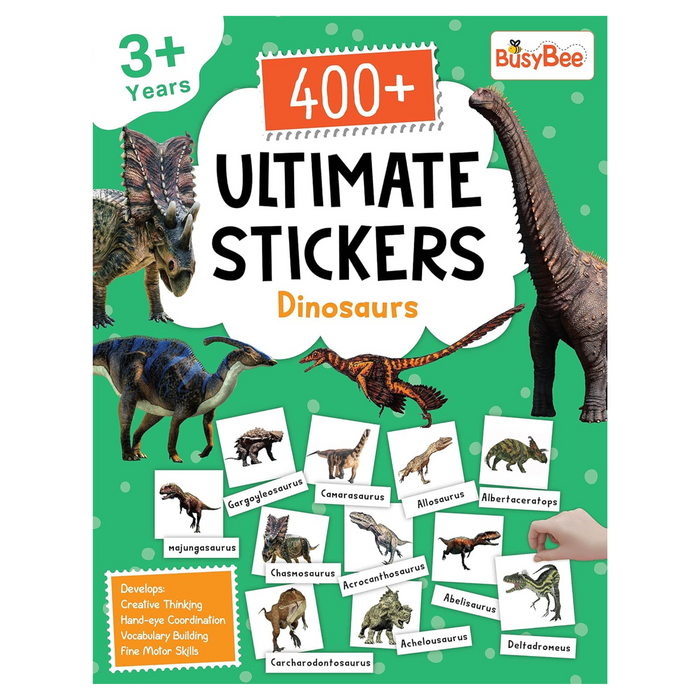 1200+ Ultimate Stickers Books (Set of 3) - Space and Science, Dinosaurs, World Around Us