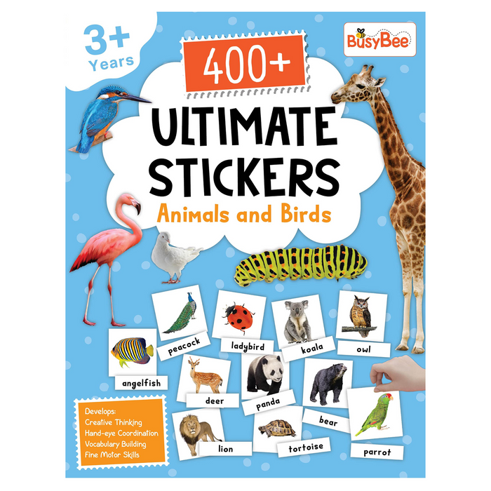 400+ Ultimate Stickers Book - Animals and Birds