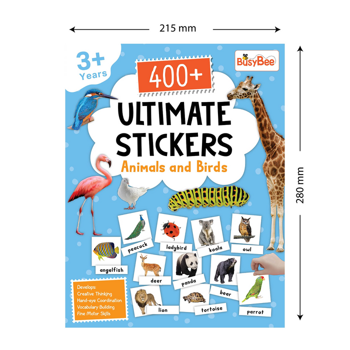 400+ Ultimate Stickers Book - Animals and Birds