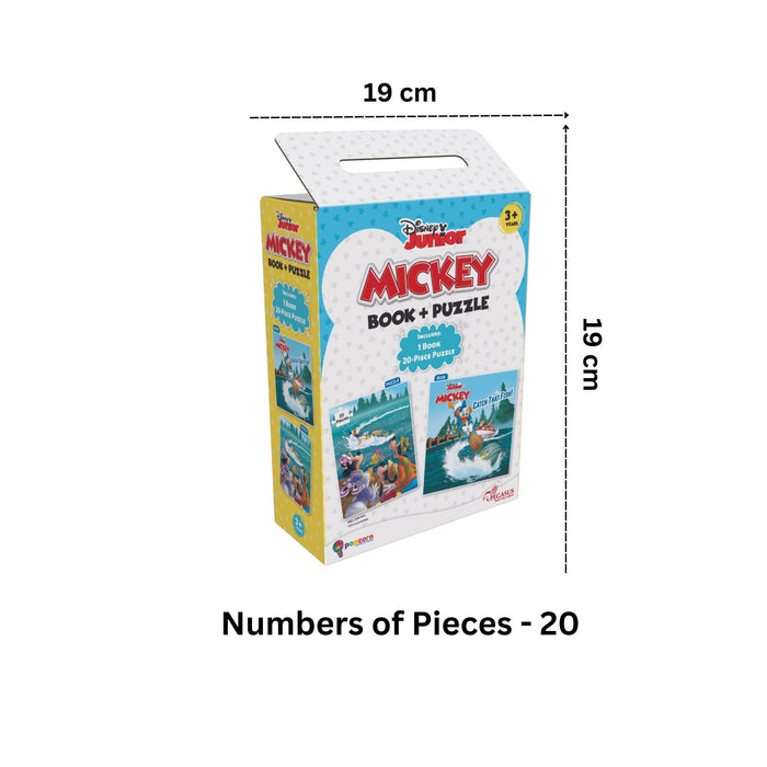 Mickey & Friends ( Book + 20 Piece Puzzles )