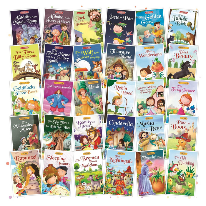 Set of 30 Classic Tales, Favourite & Fairy Tales Story Books - English Short Story