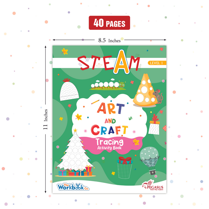 STEAM Art And Craft - Tracing Activity Book-Level 1