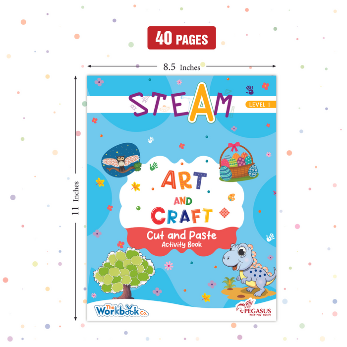 STEAM Art And Craft - Cut & Paste Activity Book-Level 1