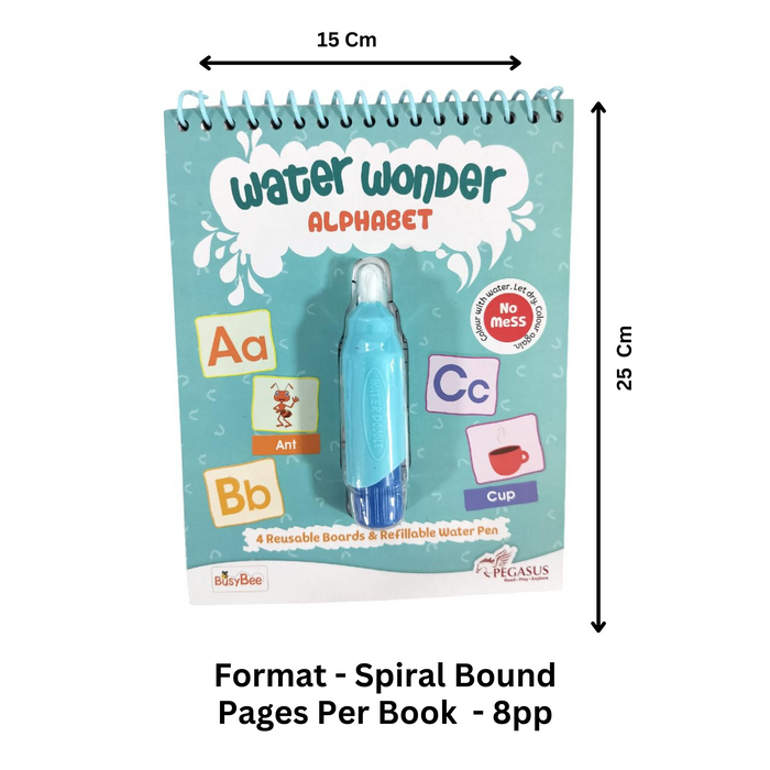 Water Wonder - Alphabet (Reusable Magic Water Coloring Book)