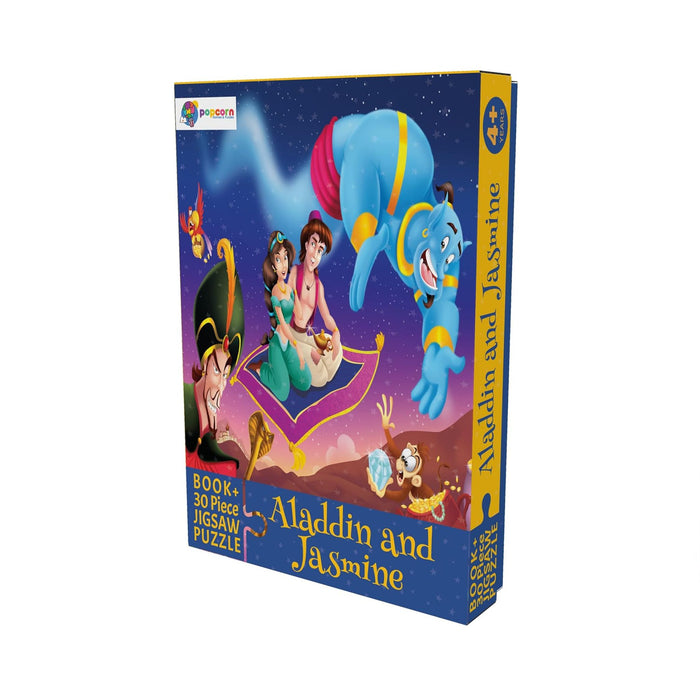 Aladdin and Jasmine - 30 Piece Jigsaw Puzzle with Free Reading Book