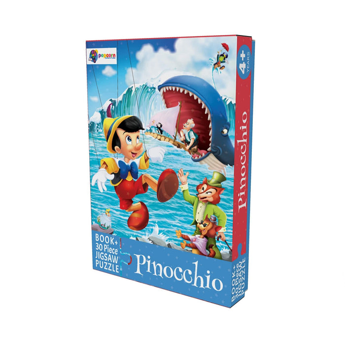 Pinocchio - 30 Piece Jigsaw Puzzle with Free Reading Book