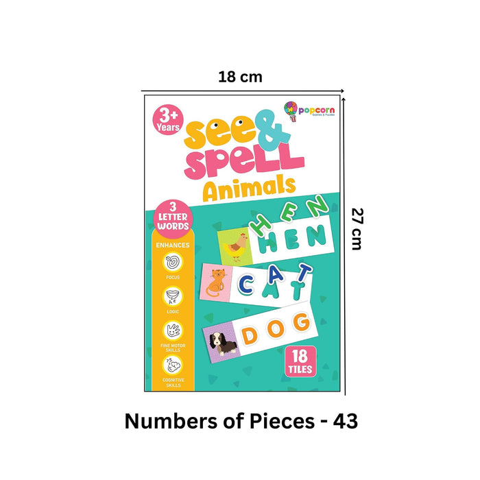 Popcorn Games & Puzzles - See & Spell Game - Fun Reading & Spelling Adventure Game