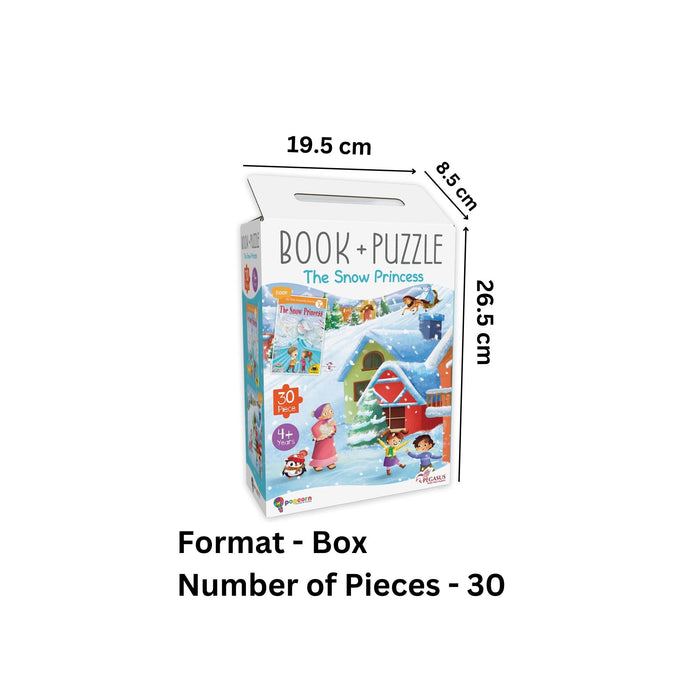 Popcorn Games & Puzzles - Snow Princess - 30 Piece Jigsaw Puzzle with Free Reading Book