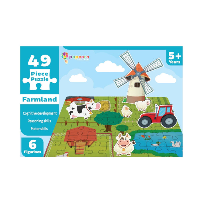 Popcorn Games & Puzzles -  Farmland -  49 Piece Jigsaw Puzzle