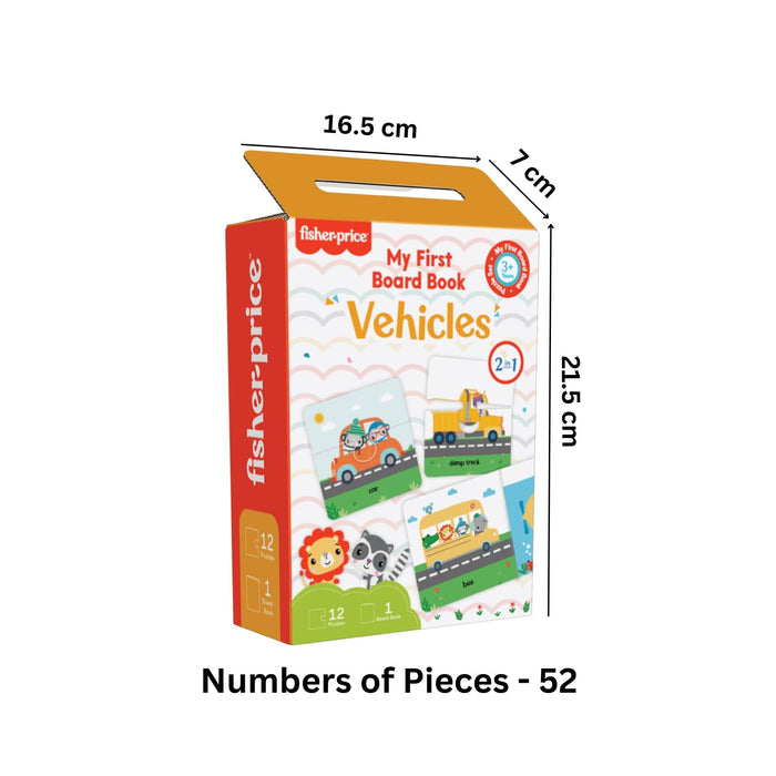 Fisher Price My First Vehicles Puzzles and Board Book