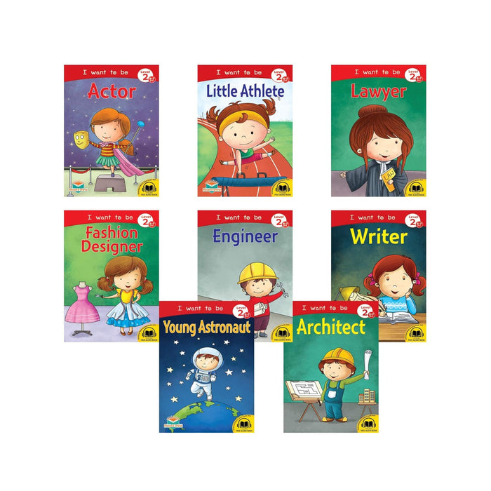 Set of 8 I want to be Books for 6-7 Year Old Children