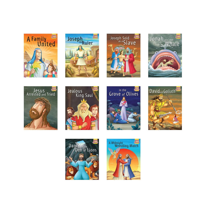 Set of 10 Bible Stories Picture Books for 3+ Year Old Children