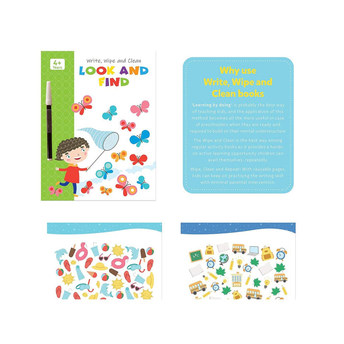 Set of 4 - My First Wipe & Clean Activity Book