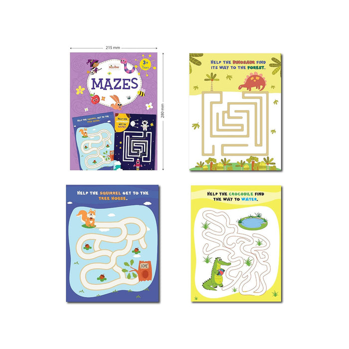 Colour by Numbers, Mazes, Look & Find, Spot the Difference - Set of 4 Activity Books