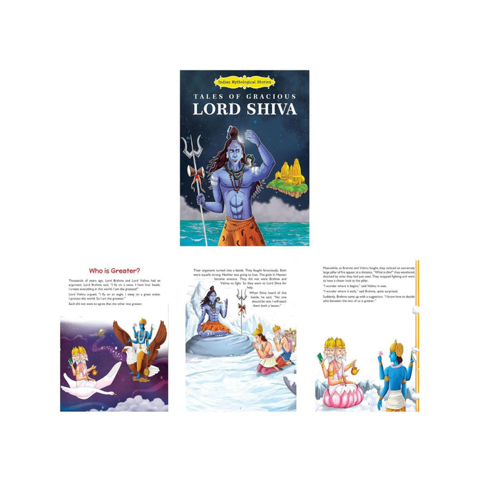 Indian Mythological Stories for Kids- Set of 5 Books - Lord Rama, Shiva, Krishna, Ganesha & Hanuman (Illustrated)