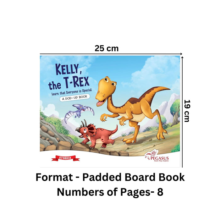 Pop-Up Dinosaurs Book For Children | Kelly, The T-rex Learn That Everyone Is Special