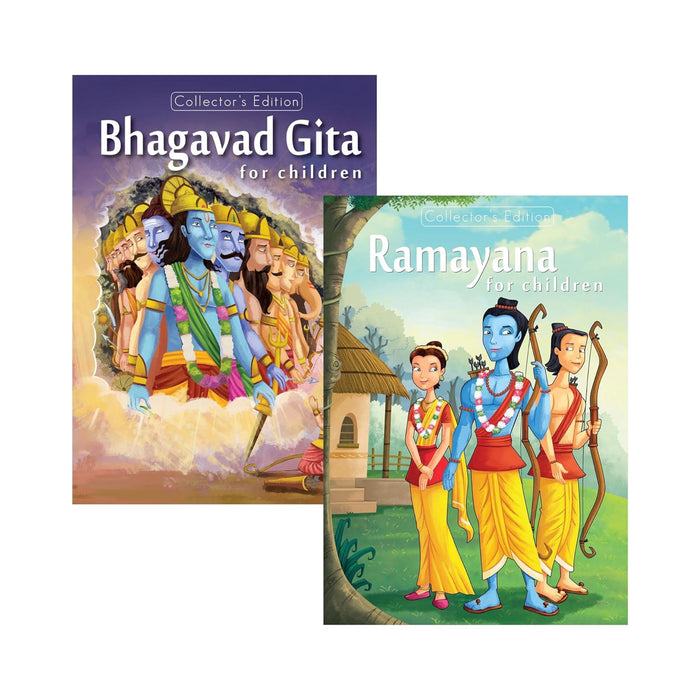 Pegasus Religious Books Set of 2- Shrimad Bhagavad Gita & Ramayana for Children