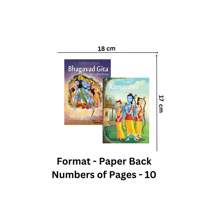 Pegasus Religious Books Set of 2- Shrimad Bhagavad Gita & Ramayana for Children