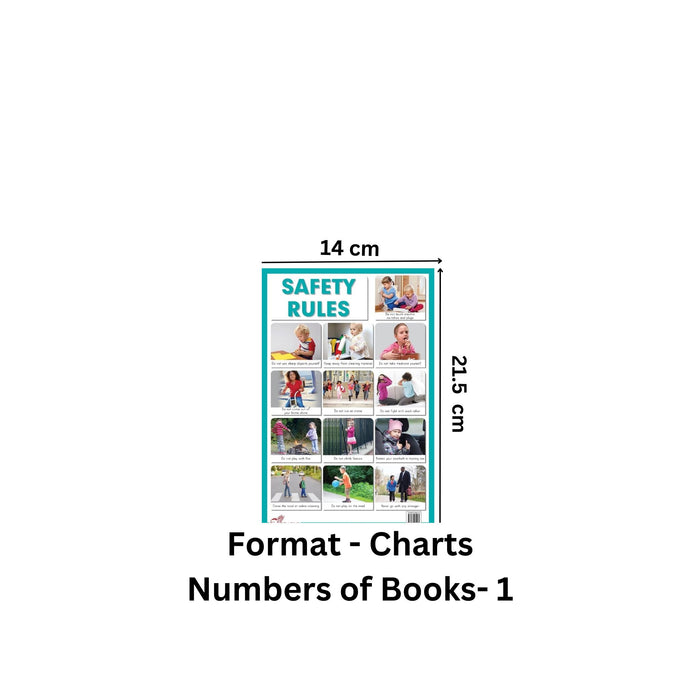 Safety Rules - Thick Laminated Preschool Chart