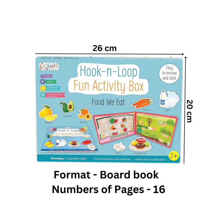 Hook n Loop Fun Activity Box - Food we eat Board Book