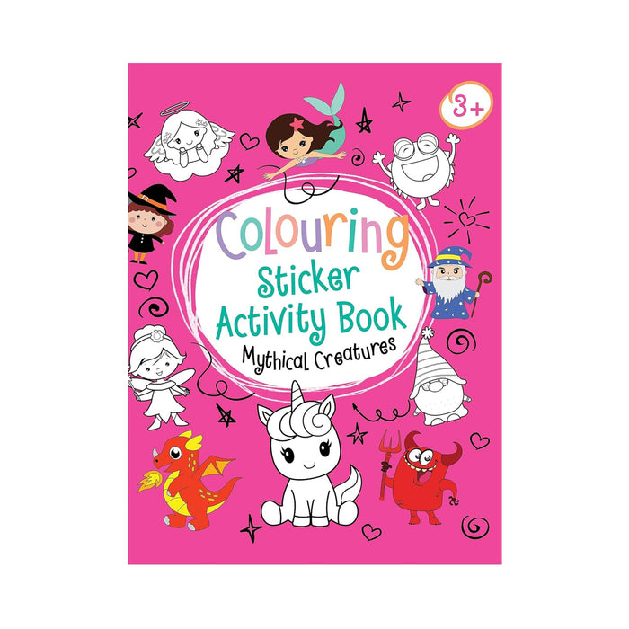 Mythical Creatures Neon Colouring Sticker Activity Book