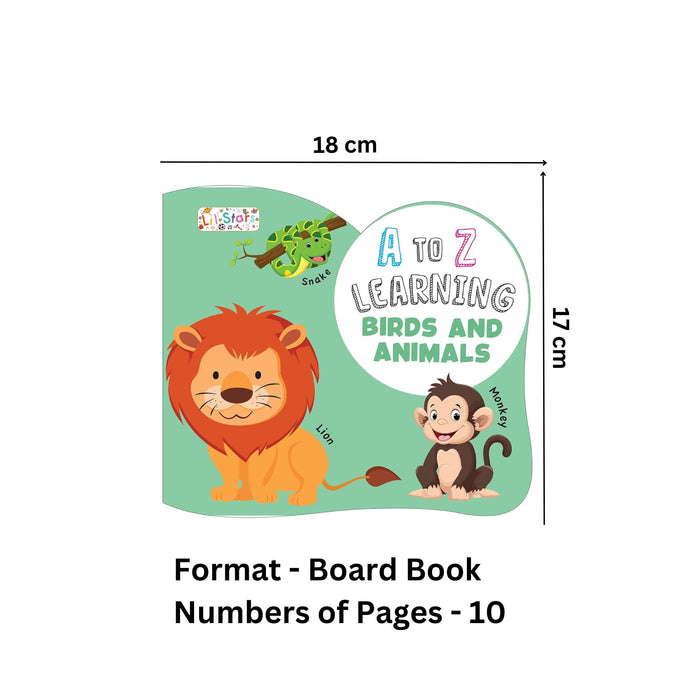 A To Z Learning - Animals Board Book for Kids Children