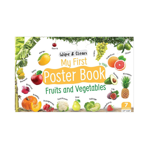 Fruit and vegatable poster book, Wipe & Clean early learning books