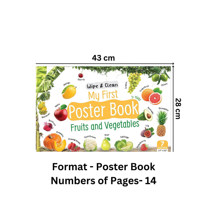 Wipe & Clean - My First Poster Book - Fruits & Vegetable