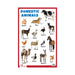 Domestic Animals Children's chart, Early Learning Domestic Animal Charts