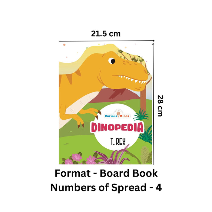 Dinopedia T REX - Children Dinosaur Encyclopedia Die Cut Books for 5+ Board book