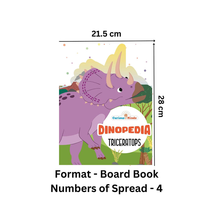 Dinopedia TRICERATOPS - Children Dinosaur Encyclopedia Die Cut Books for 5+ Board book