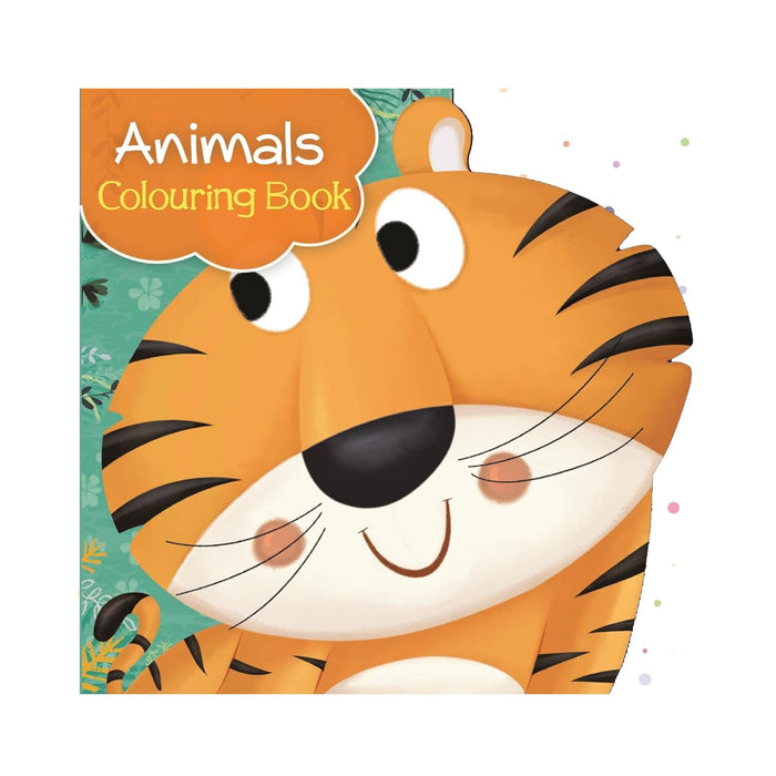 Die Cut Animals Colouring Book with Stickers