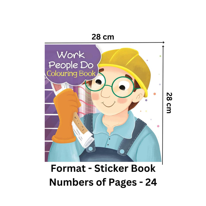 Work People Do Colouring Book with Stickers for 2+ Kids Paperback
