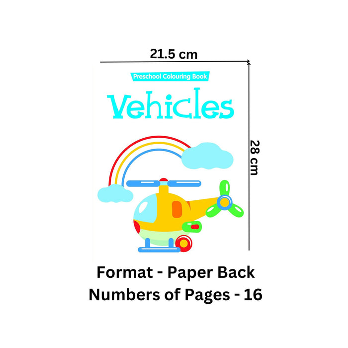 Vehicles - Preschool Colouring Book