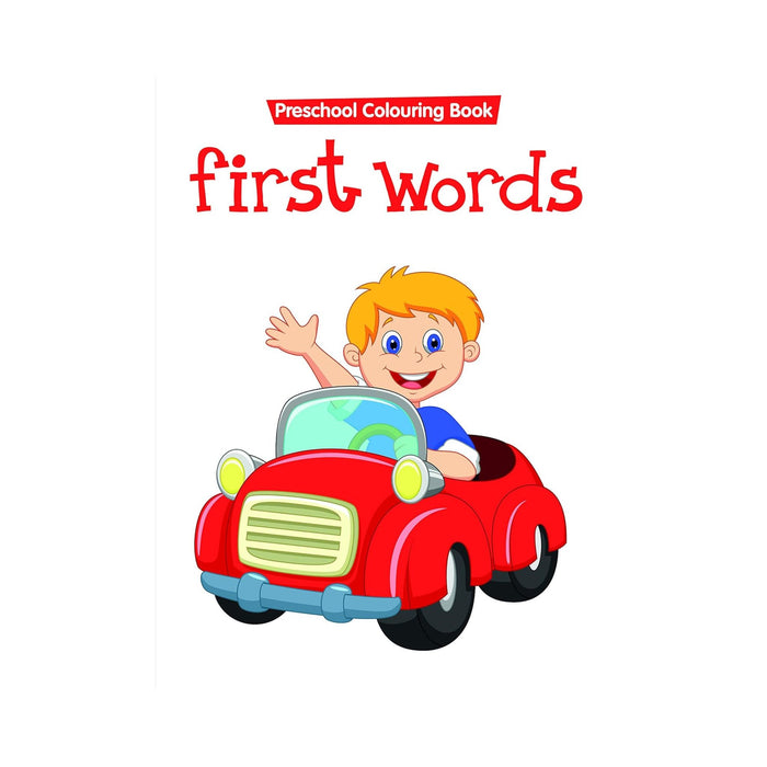 First Words - Preschool Colouring Book