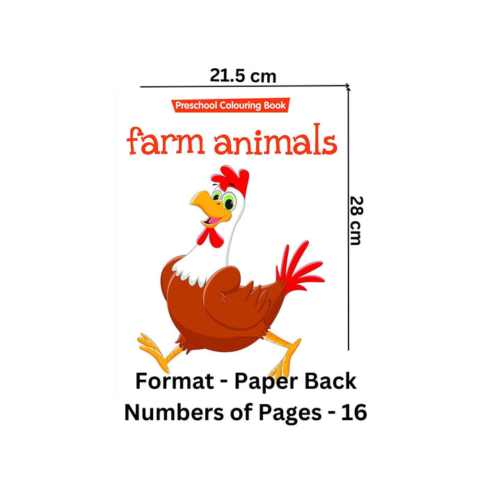 Farm Animals - Preschool Colouring Book