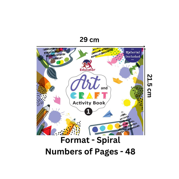 Art and Craft Activity Book 1 for 4-5 Year old kids with free craft material