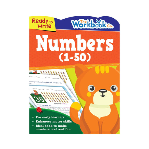 Children's Number Workbook (1-50), Educational Numbers (1-50) Writing Workbook