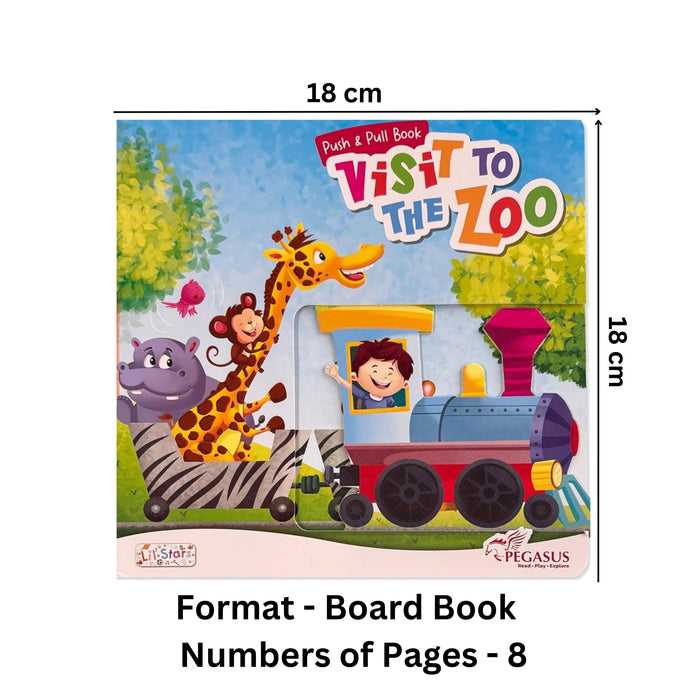 Push & Pull Board Book - Visit to the zoo