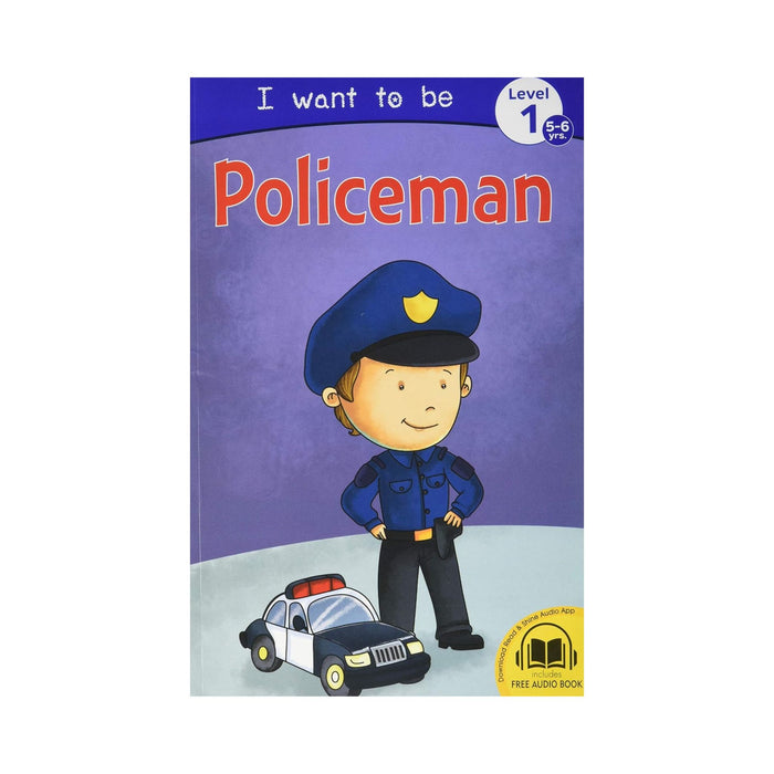 I want to be Policeman - Self Reading book for 5-6 years old kids with free Audio Book
