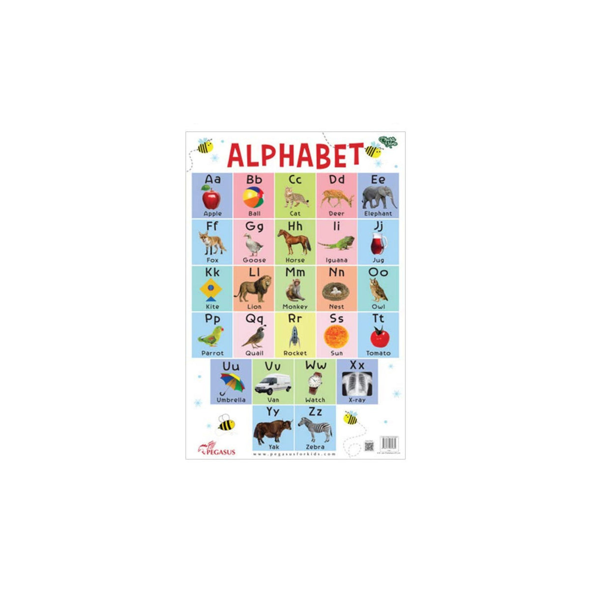 ABC Capital Letters - Thick Laminated Preschool Chart — pegasusforkids