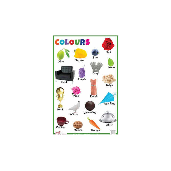 Colours - Thick Laminated Preschool Chart