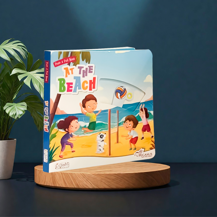 Push & Pull Board Book - At The Beach