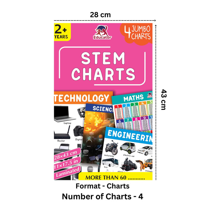 Stem Charts - 4 Jumbo Charts